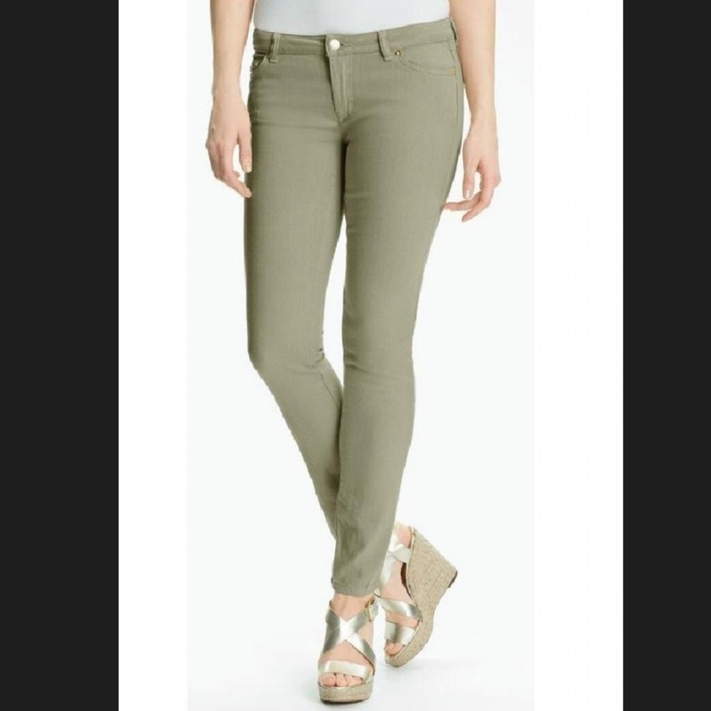 NWT Michael Kors Size 2 Safari Green Skinny Jeans!